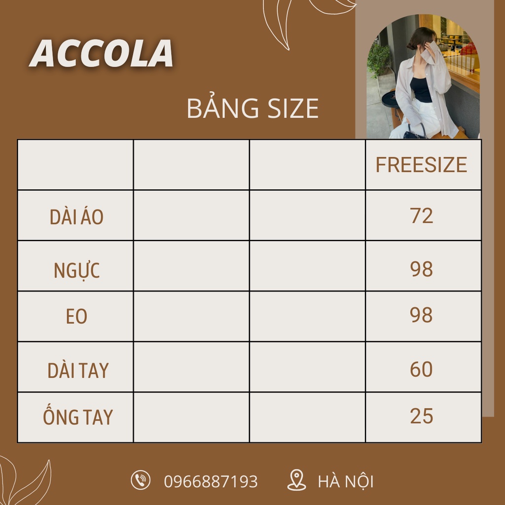 Áo sơ mi nữ freesize phong cách vintage Accola 1305