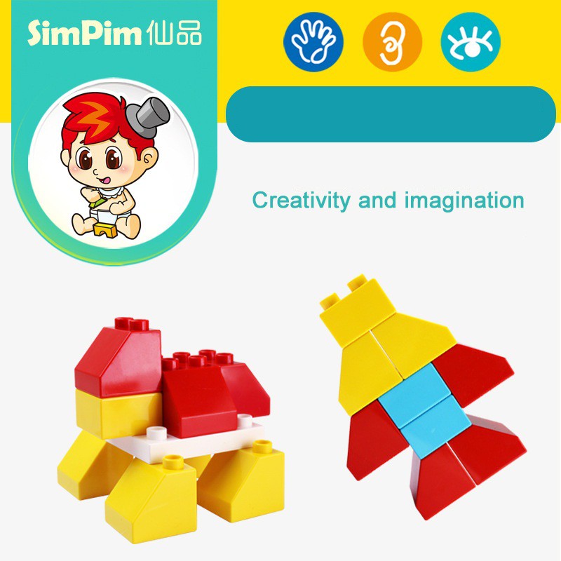 BILEGOX 100 miếng ghép cơ bản Lego duplo SIMPIM NLG0069