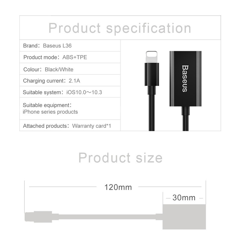 Bộ chuyển Lightning adapter chia 1 cổng Lightning thành 2