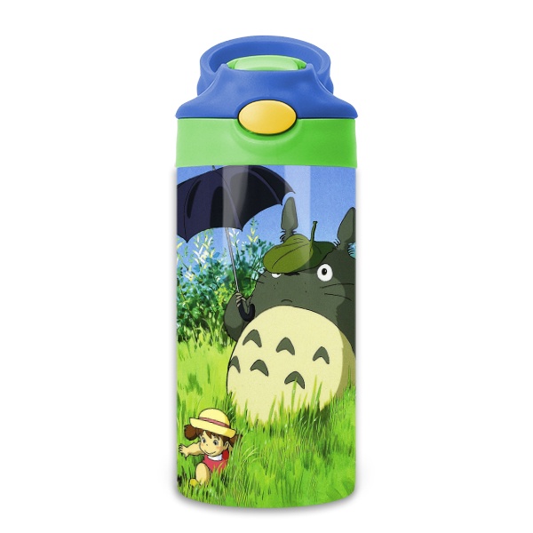 Bình Uống Nước Giữ Nhiệt Cho Bé Có Ống Hút Hình Totoro - Tỉ Mỉ Studio - Mã 2808KT05