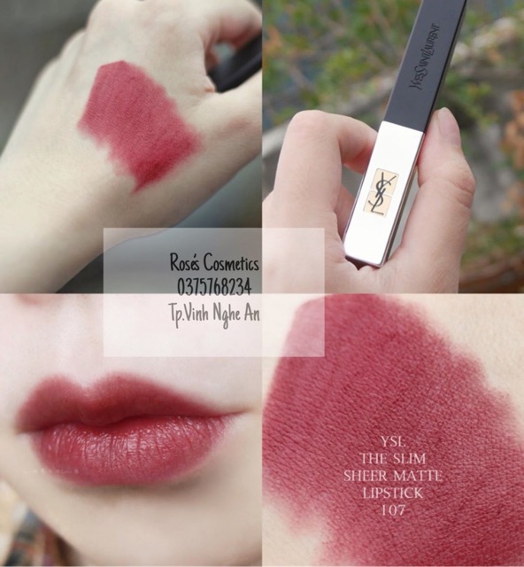 ysl slim sheer matte 107