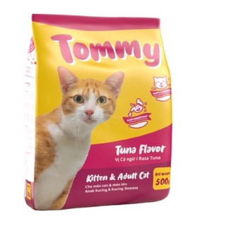 Thức ăn hạt cho mèo mọi lứa tuổi vị cá ngừ tommy tuna gói 500g