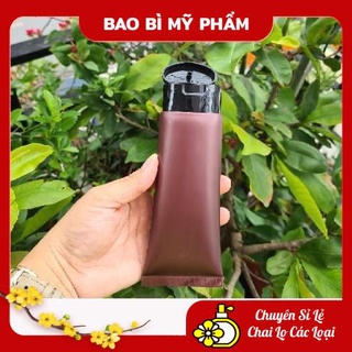 Tuýp Chiết Mỹ Phẩm ❤ Tuýp Nhựa Nâu 100ml nắp lật chiết mỹ phẩm, đựng sữa rửa mặt, kem dưỡng
