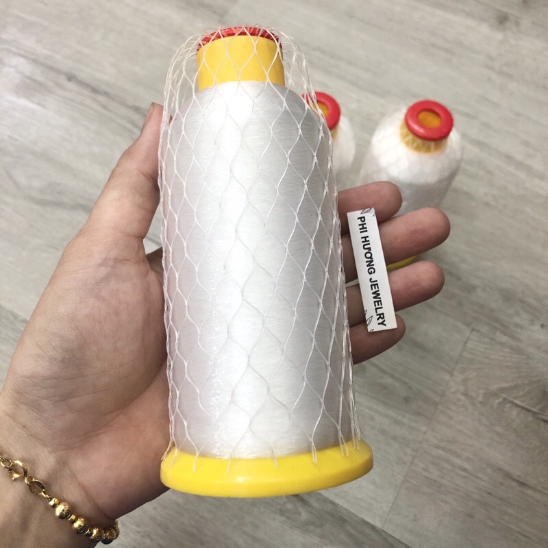 Chỉ cước mảnh 0.10mm - 0.15mm  ko co giãn dùng kết cườm, may vải voan ren