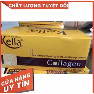 Kem duỗi tóc collagen kella super strong _duỗi kella vàng siêu khỏe