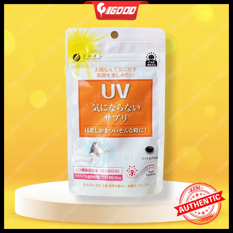 Viên uống chống nắng UV Care Plus Fine Japan gói 30 viên
