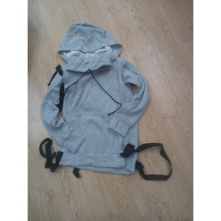 áo hoodie ghi cổ lọ