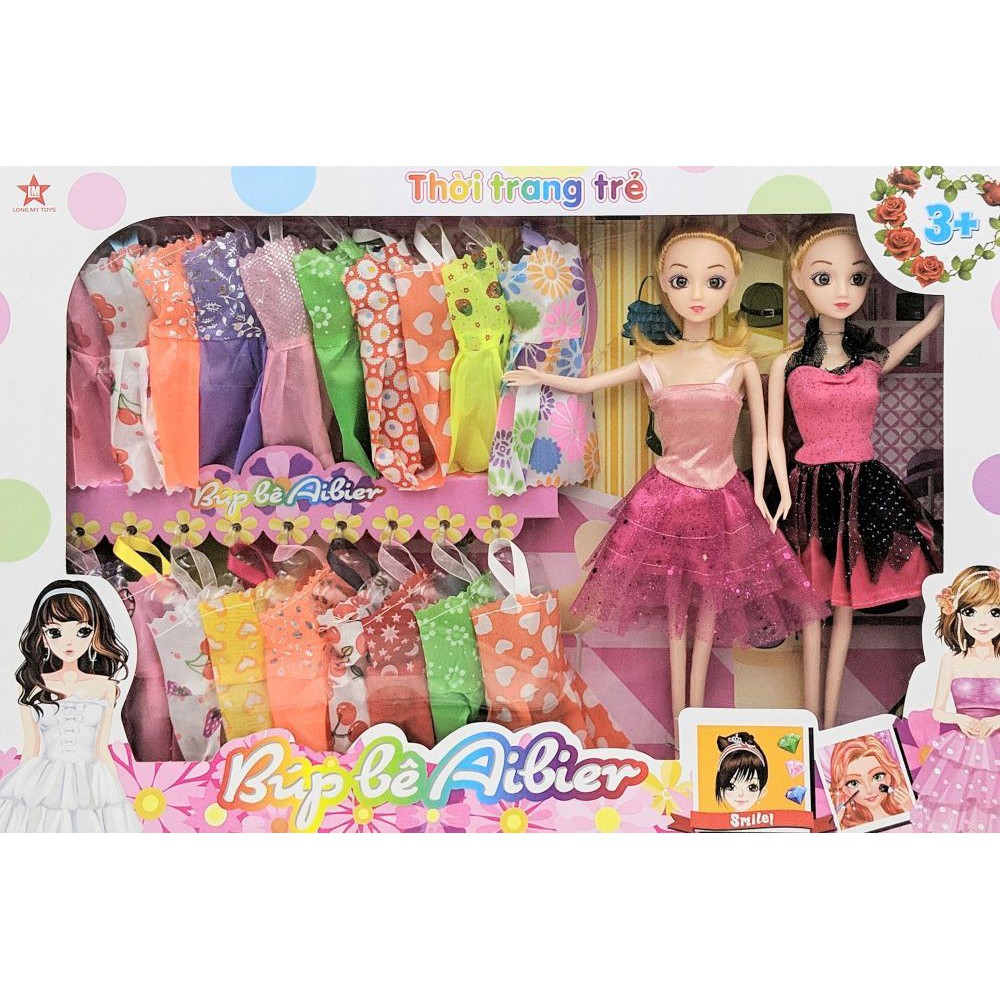 Bộ đồ chơi búp bê barbie thay đồ cho bé