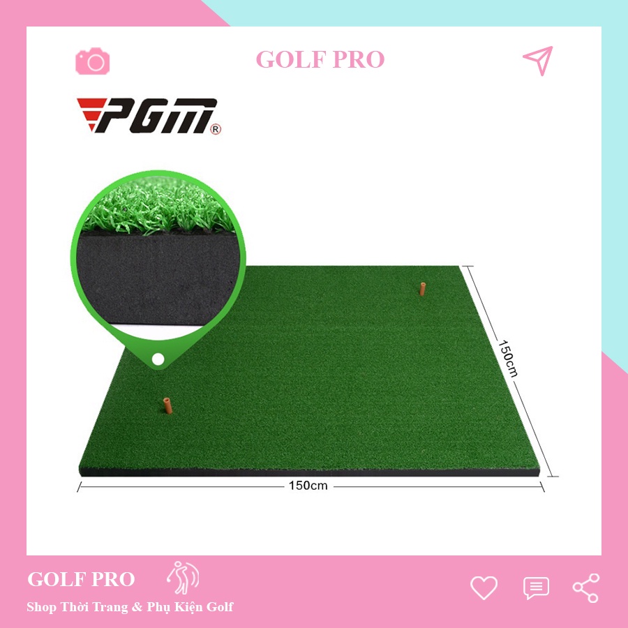 Thảm tập swing golf 2D trong nhà ngoài trời di động mini chất liệu cao su đàn hồi cực tốt TT015