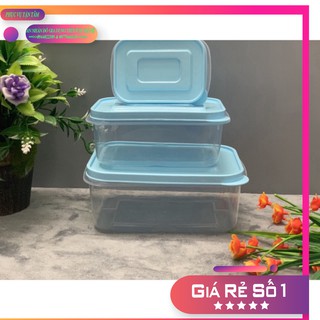 RẺ VÔ ĐỊCH Bộ 3 Hộp Nhựa đựng thức ăn ĐĐT cao cấp an toàn cho sức khoẻ