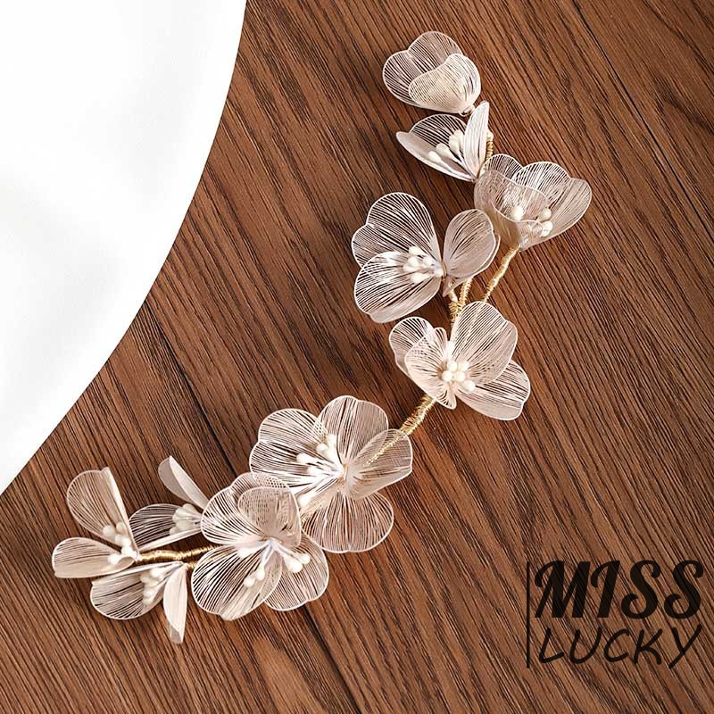 Cài tóc trang trí hoa voan thời trang nữ tính