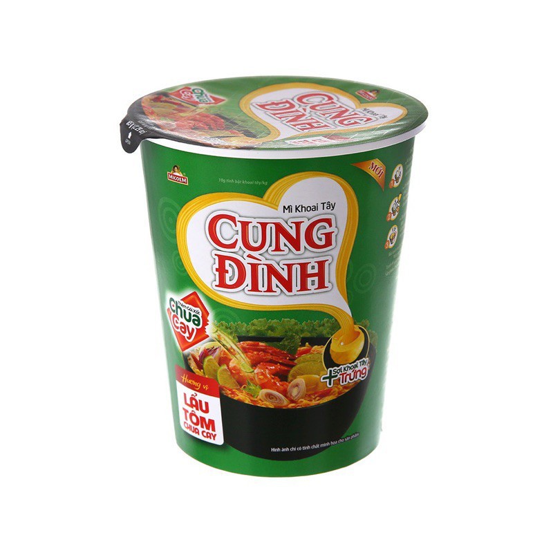 Mì Cốc Cung Đình Sườn Hầm Ngũ Quả/ Bò Hầm/ Lẩu Tôm Chua Cay Cốc (65g)