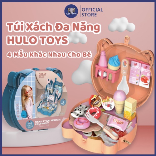 Bộ Đồ Chơi Túi Xách Nấu Ăn Hulo Toys Nhiều Chi Tiết, Đồ Chơi Nghề Nghiệp Bác Sĩ, Trang Điểm Bằng Nhựa An Toàn Cho Bé