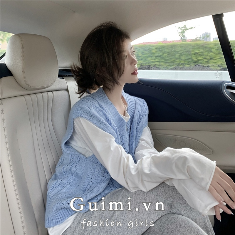 Áo sweater Dệt Kim Cổ V Tay Dài Thiết Kế Trẻ Trung Cho Sinh Viên