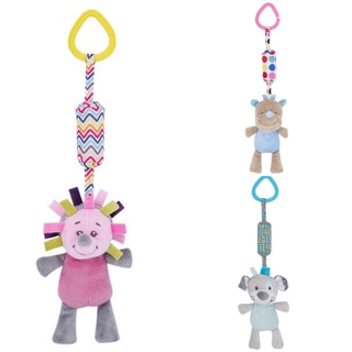 Cartoon Animal Baby Ratlle Toy Soft Stroller Hanging Wind Chimes Ring Bell Plush Dolls Toys