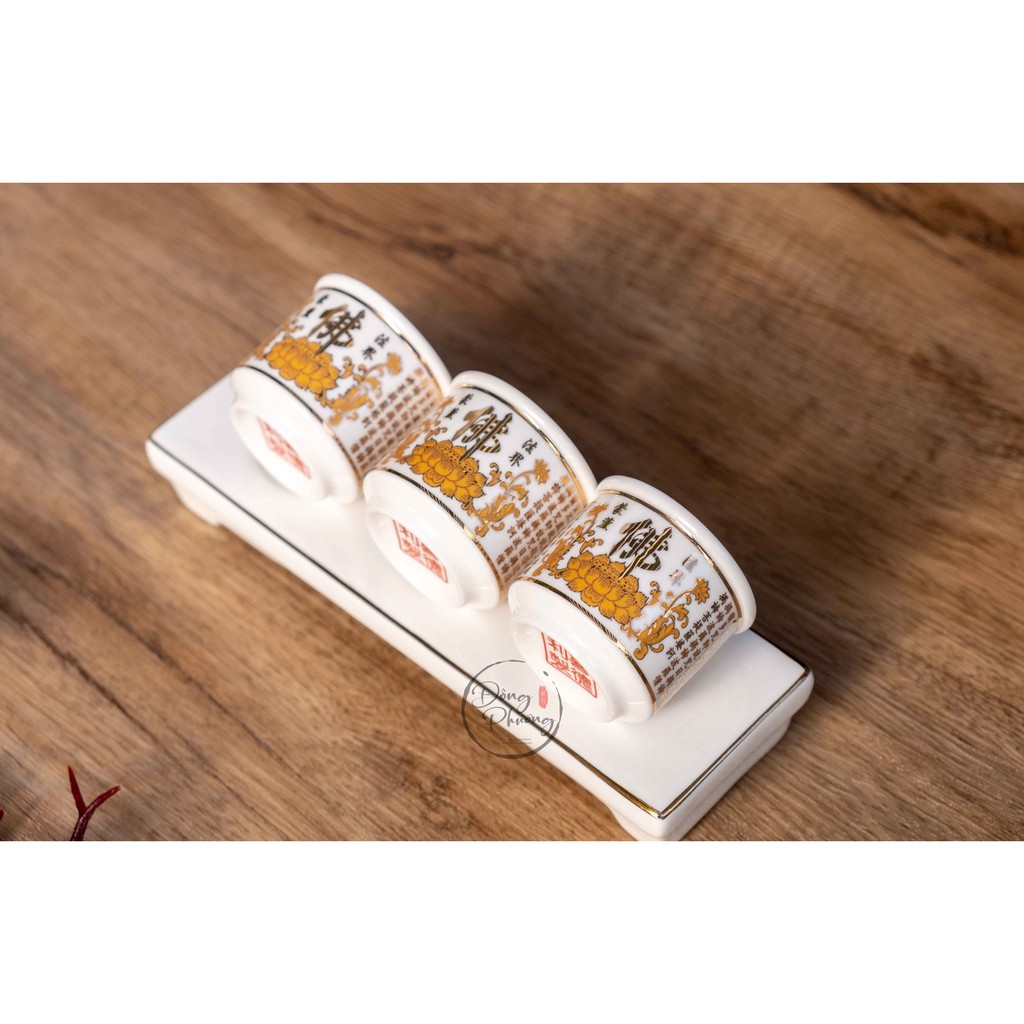 Bộ Đồ Thờ Cúng Cao Cấp - Set Đồ Thờ Gia Tiên - Phật Sứ Xương Cao Cấp