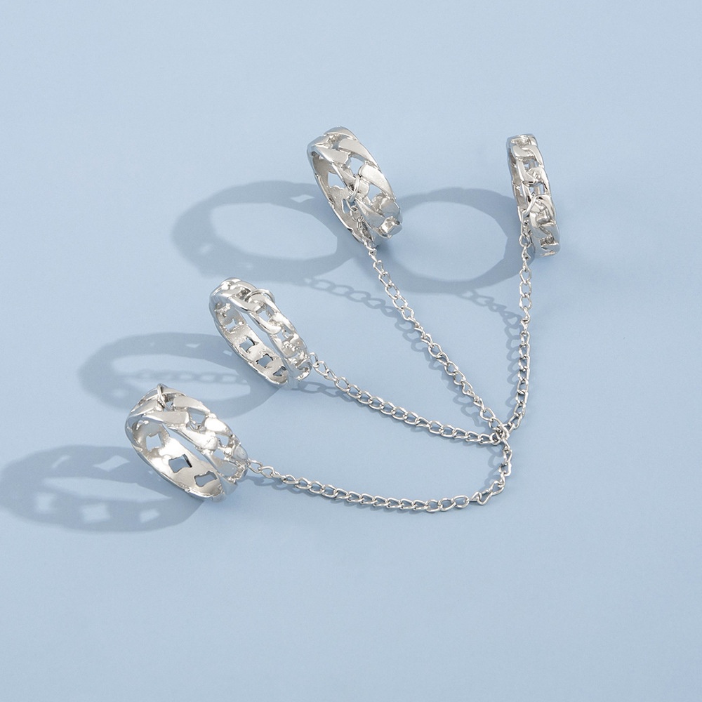 Set nhẫn đeo ngón tay RINHOO phong cách hip hop cho nam và nữ