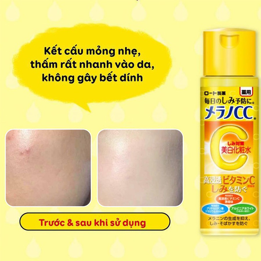 Dung dịch làm mờ đốm nâu và dưỡng sáng da Cc Melano - Tặng Son Lip On Lip Charm trị giá 250k