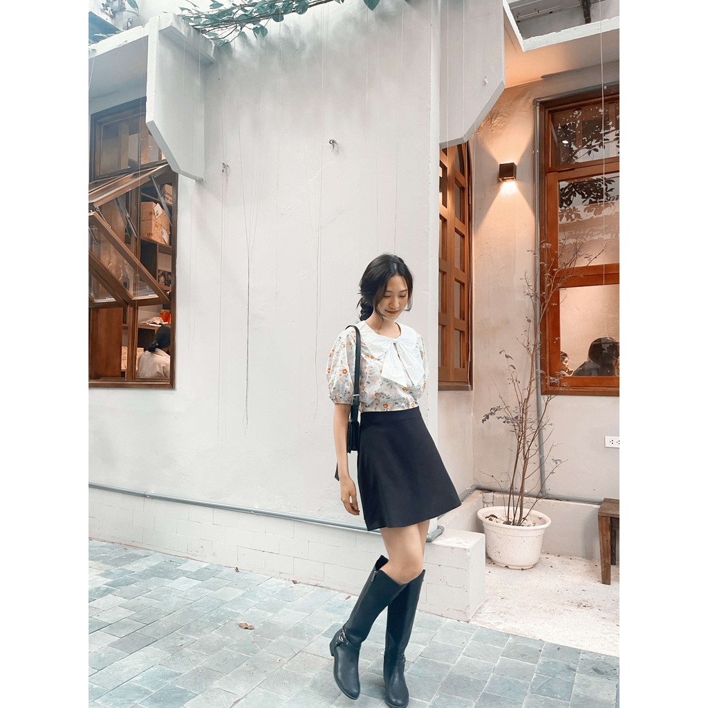 Áo hoa cổ nơ Emmy Top