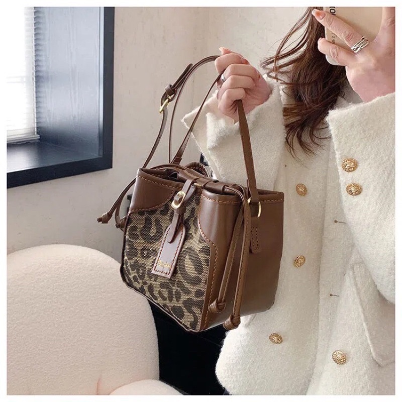 GRIZZ_G15/Túi Da In Vuông DIY Tự May Handmade