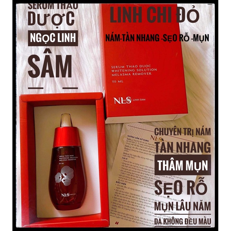 NGỌC_LINH_SÂM ĐÁNH BAY NÁM ,MỤN,TÀN NHANG  SERUM THẢO DƯỢC HỒI SINH LINH CHI ĐỎ