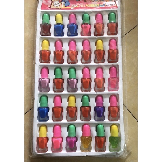 Vỉ 30 lọ Sơn móng nhỏ mini siêu xinh mix đủ màu