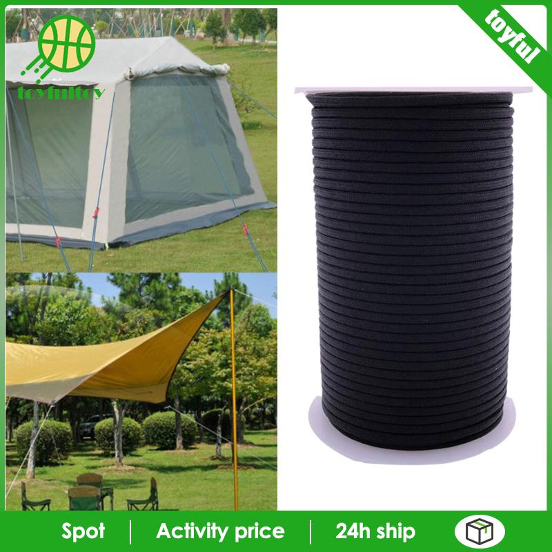 Cuộn Dây Dù 9 Sợi Dài 328Ft Màu Đen 550 Paracord