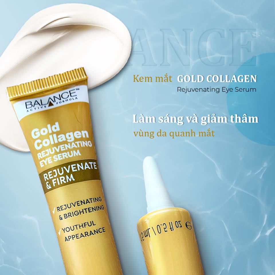 [CHÍNH HÃNG] Kem Dưỡng Da Vùng Mắt Ngừa Lão Hóa Balance Gold Collagen Rejuvenating Eye Serum 15ml