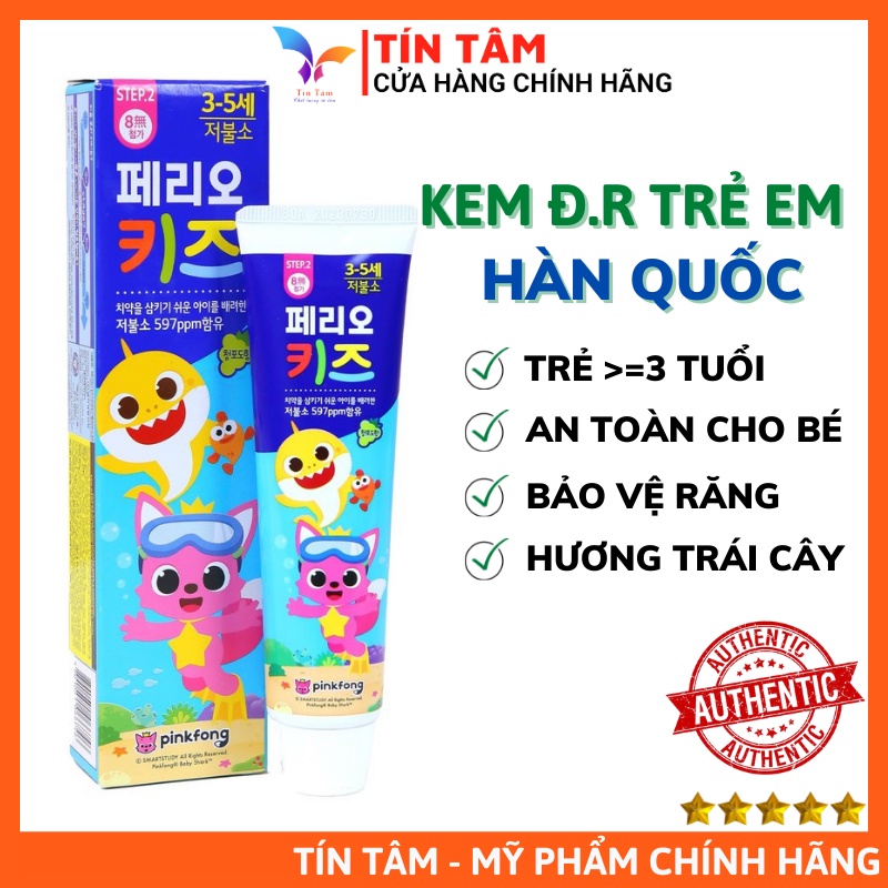 Kem Đánh Răng Cho Bé Perioe Pinkfong Hàn Quốc