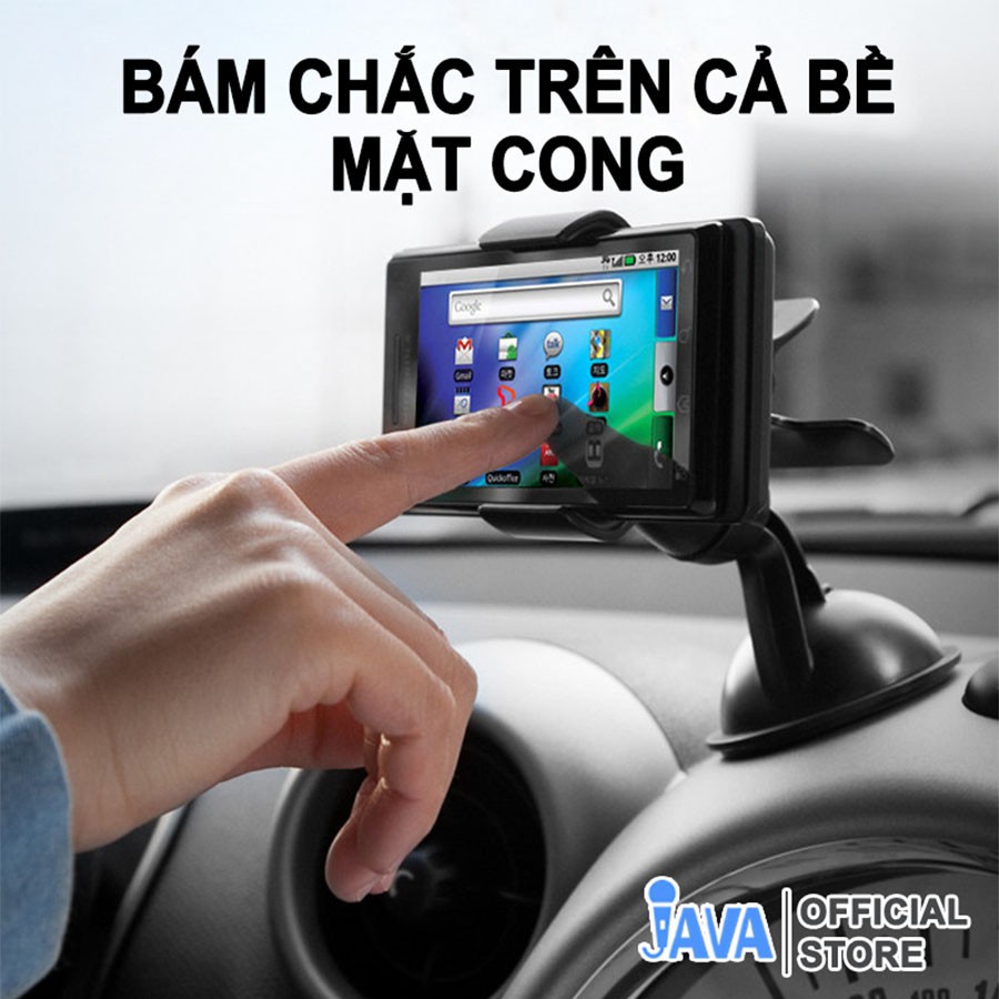 Kẹp Điện Thoại Hút Chân Không Ô Tô -Loại Cứng - Xoay 360 độ