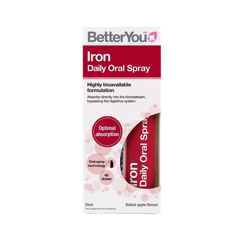 Bổ sung Sắt dạng xịt Better You Iron Daily Oral Spray 25ml / Bé từ 1 tuổi