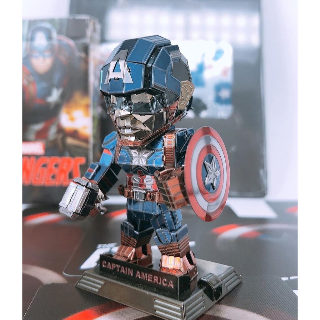 Mô Hình Lắp Ghép 3d Kim Loại avenger ,Iron man chibi