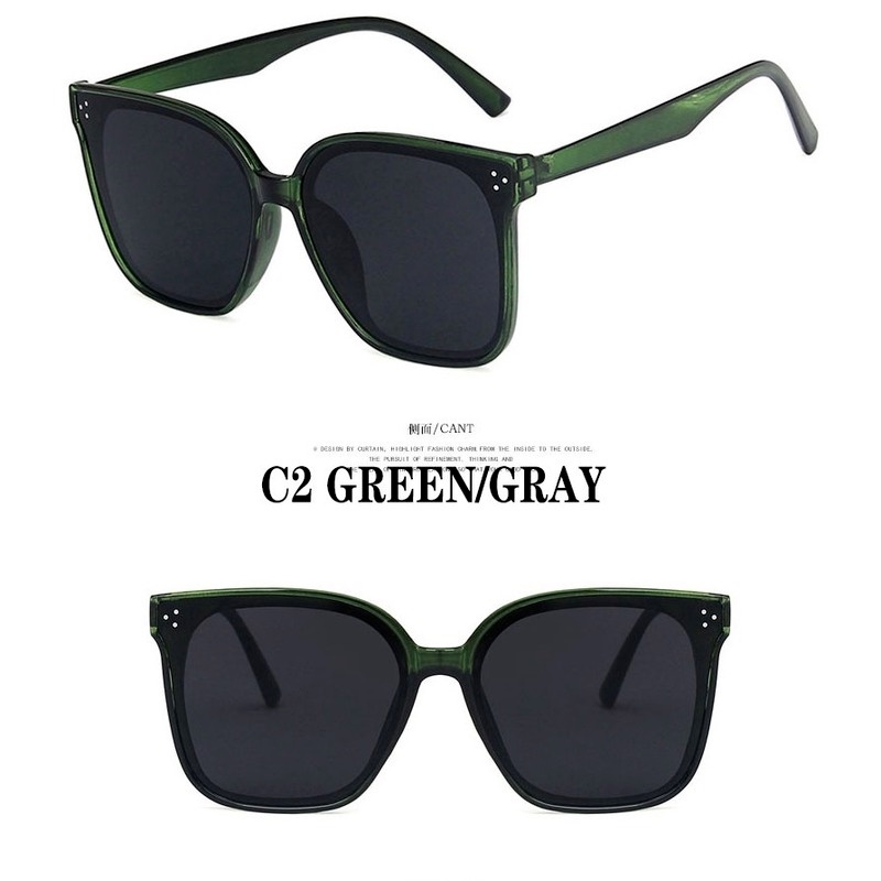 Kính mát gọng vuông phong cách retro thời trang cho nam nữ