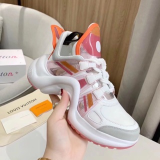 Giày thể thao lv super màu hồng fullbox