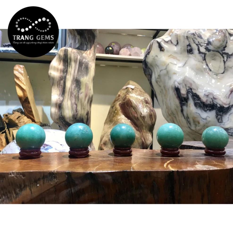 Bi cầu đá Aventurine tư nhiên, đường kính trung bình 3,5 cm