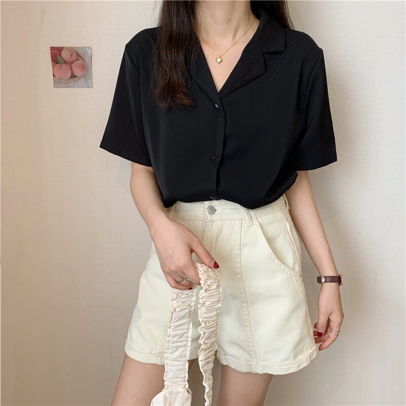 (HÀNG MỚI VỀ) ÁO SƠ MI CỔ VEST CHẤT ĐẸP