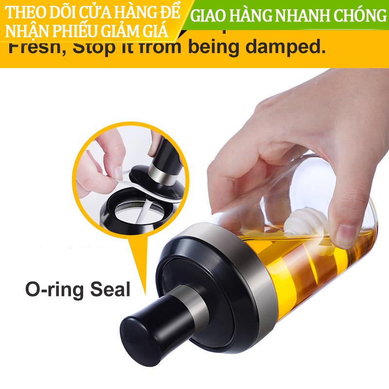 Thủy tinh Tích hợp Chai gia vị Lọ Muỗng Bàn chải Dầu Mật ong Nắp Con dấu Nước sốt Tổ chức Bảo quản Nhà bếp