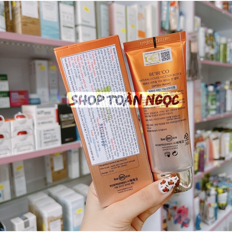 Kem chống nắng BEBECO Natural cover face sun block