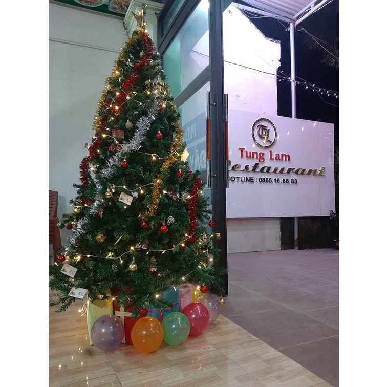 Cây thông Noel 2.1 mét tán siêu dày loại 1000 đầu cành+ Phụ kiện trang trí cây thông Giáng Sinh