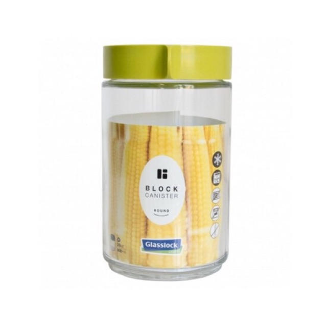Hũ đựng gia vị nắp tròn Glasslock 600ml Ip608