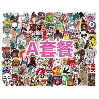 100 Miếng dán Sticker Old School/Supreme/Obey/FreeStyle dán mũ BH/điện thoại/vali/xe/máy tính...ko thấm nước