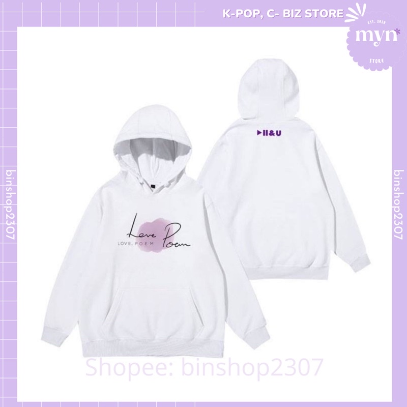 Áo Hoodie Nỉ Dài Tay MV Love Poem IU Nam Nữ Đủ Size
