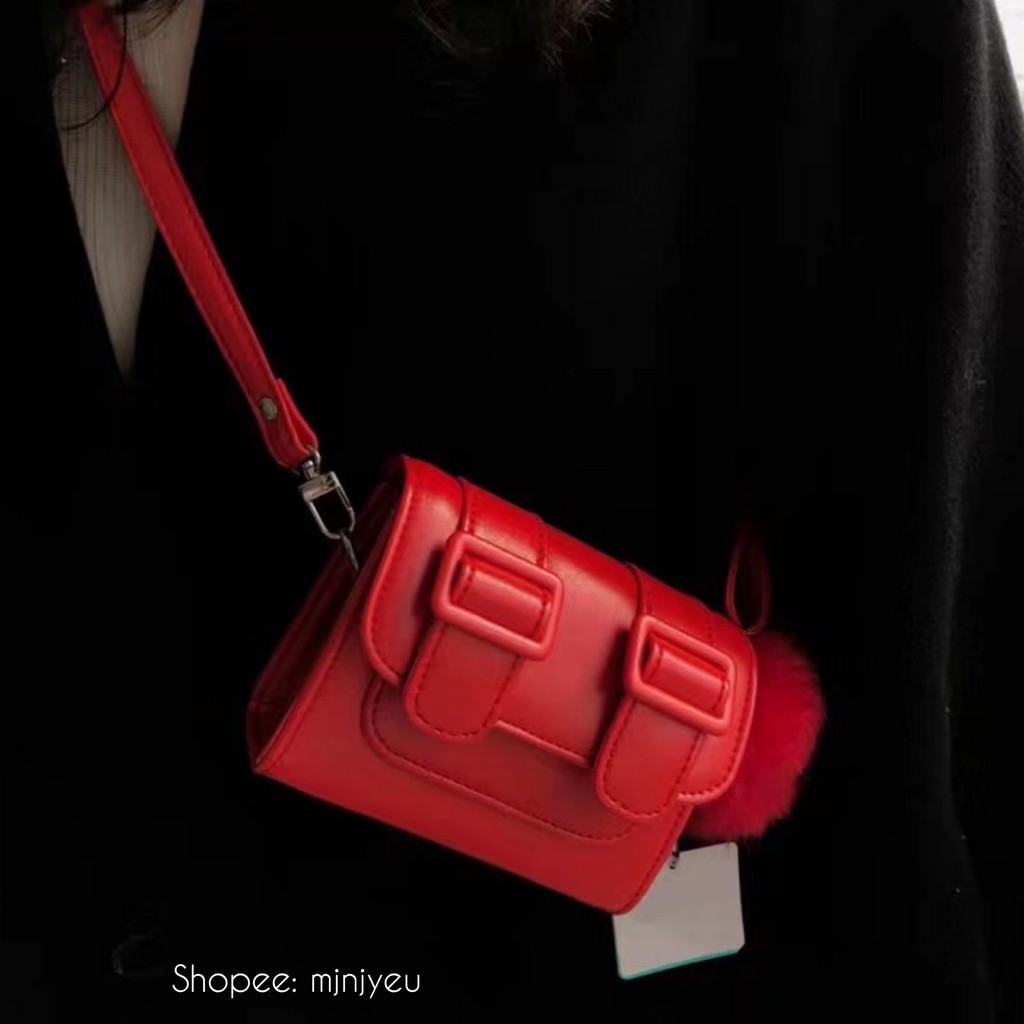 Túi xách nữ phối màu vintage phong cách Hàn Quốc đeo chéo 2020