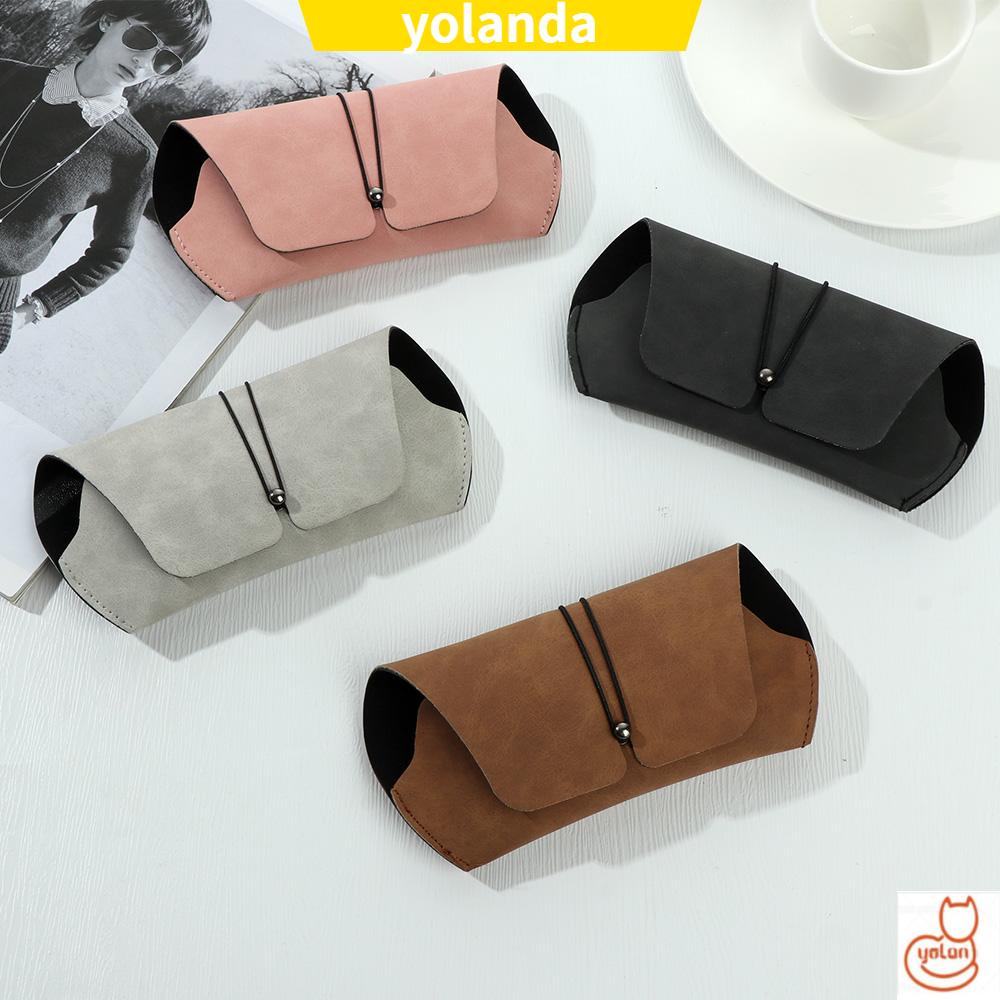 Túi đựng mắt kính bằng da có khóa cài nhiều màu sắc thời trang cho nam và nữ