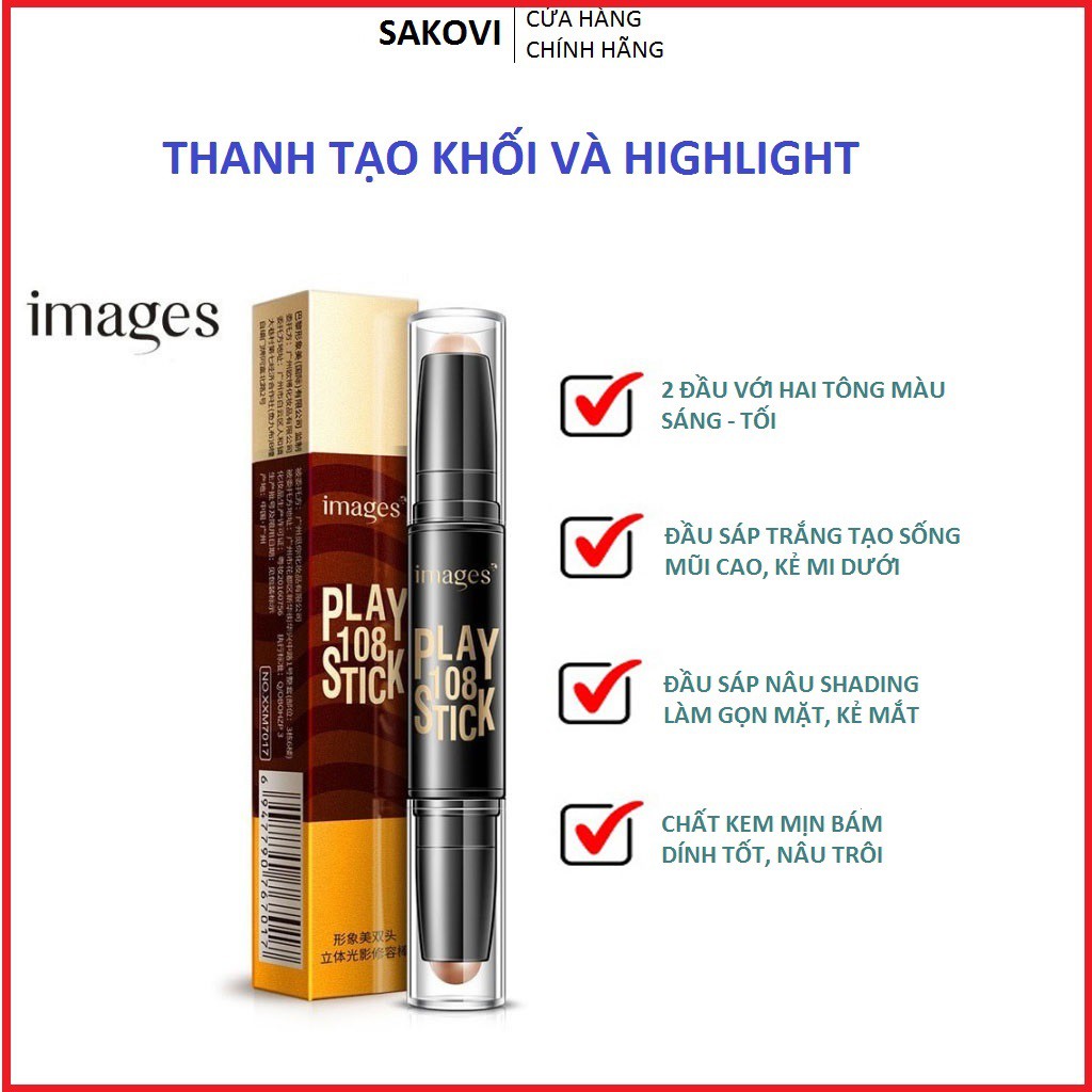 Bút Tạo Khối PLAY 108 STICK IMAGES Che Khuyết Điểm Tạo Khối 15g