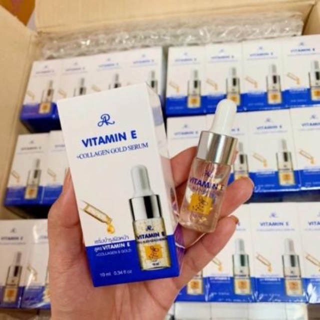 Serum Vitamin E Collagen Gold Thái Lan 10ml dưỡng ẩm, dưỡng trắng, chống lão hóa da