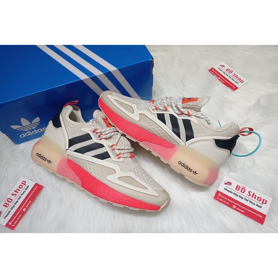 GIÀY THỂ THAO NAM NỮ ADIDAS ZX 2K BOOST CREAM BLACK ORANGE