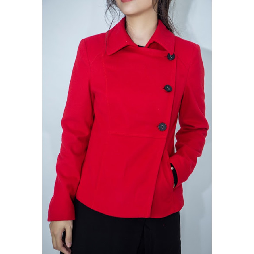 Áo dạ Zenic dáng ngắn khuy lệch 63429 | BigBuy360 - bigbuy360.vn