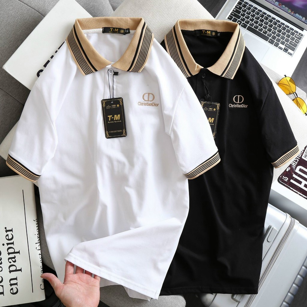 Áo thun nam POLO tay ngắn cổ bẻ họa tiết chữ cao cấp - Chất liệu thun xịn co giãn (hàng chuẩn shop)Lady-Hn Store88 HGF06