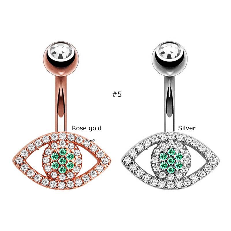 Khuyên rốn bằng thép không gỉ cá tính hợp thời trang 14 gauge